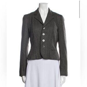 Ralph Lauren Collection Purple Label Gray Cashmere Blazer Size 8